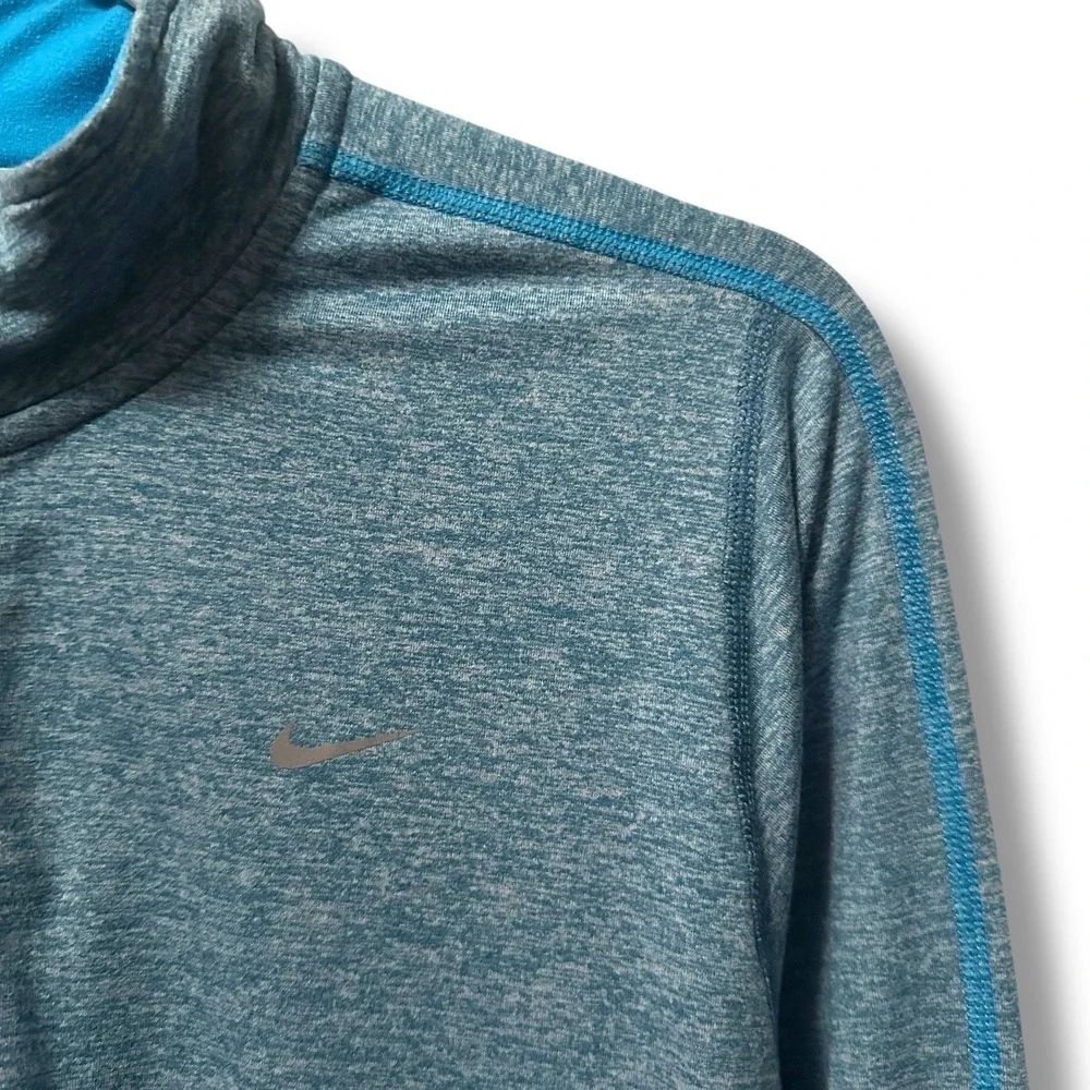Nike Blue Heather Element Dri-Fit Half Zip Pullover Women's L Running Athleisure